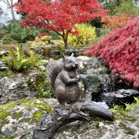 MI 36 Solid Bronze Squirrel Sculpture Jersey 2 | Avant Garden Bronzes
