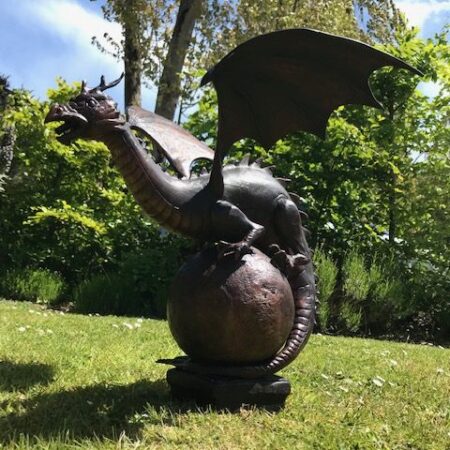 MI 7 Bronze Dragon Fountain Finial Sculpture Garden Ornament 9 | Avant Garden Bronzes