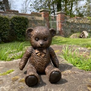 Teddy Bear Bronze Sculpture by gate 1 | Avant Garden Bronzes