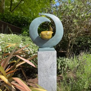 Jenny Wren Solid Bronze Modern Sculpture 5 | Avant Garden Bronzes