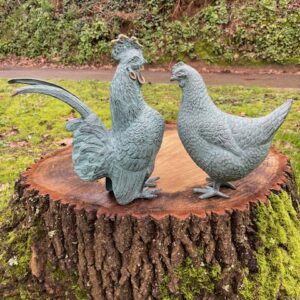 Bronze Rooster Farmyard Bird Cockerel Sculpture 27cm BI 26 - Image 6