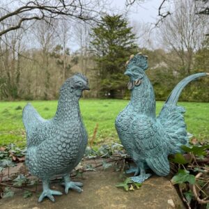Bronze Rooster Farmyard Bird Cockerel Sculpture 27cm BI 26 - Image 7