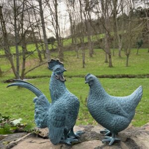 Bronze Rooster Farmyard Bird Cockerel Sculpture 27cm BI 26 - Image 5