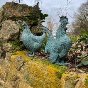 Bronze Rooster Farmyard Bird Cockerel Sculpture 27cm BI 26 - Image 4