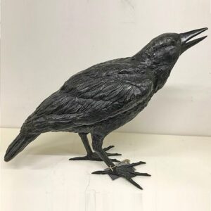 Bronze Bird Young Crow Sculpture Standing BI 18 1 | Avant Garden Bronzes