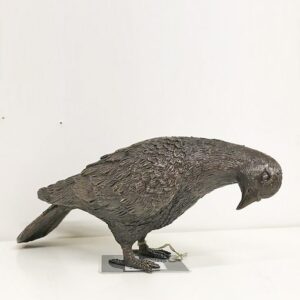BI 66 Bronze Sculpture Feeding Pigeon Fine Cast Bronze Sculpture 3 | Avant Garden Bronzes