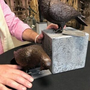 BI 66 Bronze Sculpture Feeding Pigeon Fine Cast Bronze Sculpture 6 | Avant Garden Bronzes
