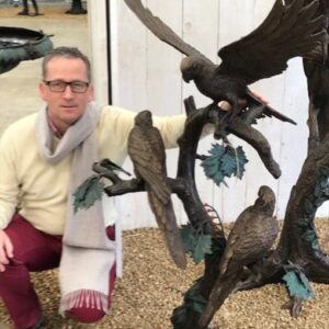 BI 69 Bronze Sculpture Parrots 138cm 3 | Avant Garden Bronzes