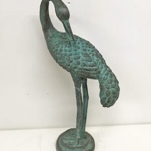 BI 76 Fine Cast Bronze Sculpture Heron 47x13x23cm 2 | Avant Garden Bronzes