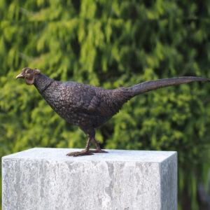 Bronze Pheasant Lifesize Countryside Bird Sculpture 75cm Long BI 77 1 | Avant Garden Bronzes