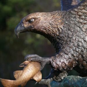 Bronze Bird Eagle Wingspread Sculpture Lifesize On Tree BI 53 2 | Avant Garden Bronzes