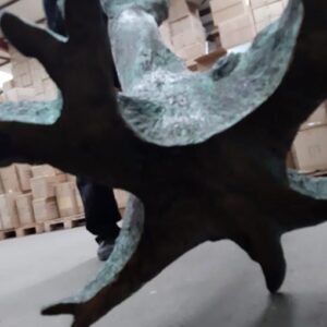 Bronze Bird Eagle Wingspread Sculpture Lifesize On Tree BI 53 6 | Avant Garden Bronzes