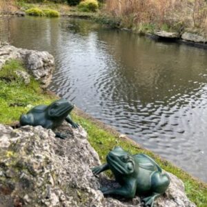 Bronze Frog Head High Fountain Sculpture Verdigris Water Feature MI 58 5 | Avant Garden Bronzes