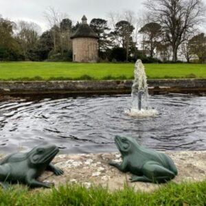 Bronze Frog Head High Fountain Sculpture Verdigris Water Feature MI 58 8 | Avant Garden Bronzes