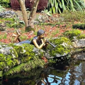 FIGI 61 Fine Cast Bronze Sculptures Fountain Girl w Trumpet 72cm 7 | Avant Garden Bronzes