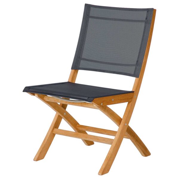 Horizon Dining Chair Charcoal Sling Teak Frame by Barlow Tyrie 1 | Avant Garden