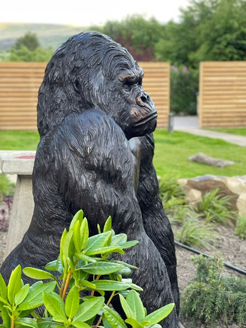 King Kong Bronze Gorilla Sculpture Garden Setting 1 | Avant Garden Bronzes