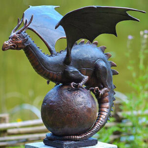 MI 7 Bronze Dragon Fountain Finial Sculpture Garden Ornament 1 | Avant Garden Bronzes