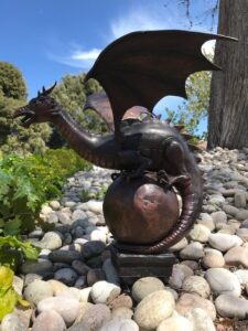 Winged Bronze Dragon Fountain Finial Sculpture Water Feature MI 7 1 | Avant Garden Bronzes