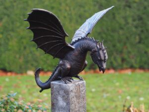 Mystical Dragon Fountain Solid Bronze Sculpture Water Feature 60 x 58 x 35cm 1 | Avant Garden Bronzes