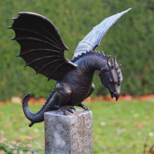 Mystical Dragon Fountain Solid Bronze Sculpture Water Feature 60 x 58 x 35cm 1 | Avant Garden Bronzes