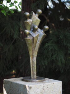 Solid Bronze Abstract Family Sculpture 70cm 1 | Avant Garden Bronzes
