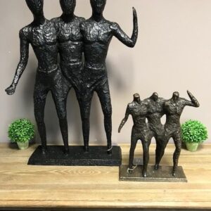 Solid Bronze Best Friends Men Sculpture FIME 33