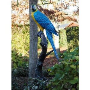 Solid Bronze Parrots Macaw Blue 3 | Avant Garden Bronzes