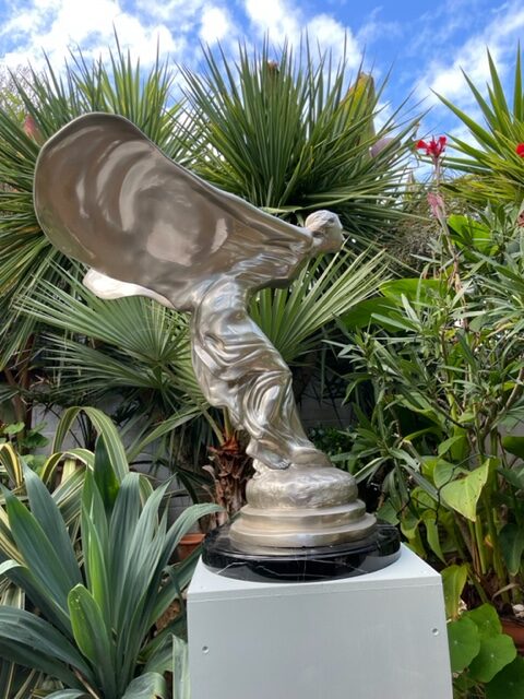 Spirit of Ecstasy Silver Lady Bronze Sculpture 75cm 2 | Avant Garden Bronzes