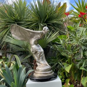 Silver Lady Bronze Spirit Of Ecstasy Sculpture Deluxe Icon 75cm Marble Base MO 52 3 | Avant Garden Bronzes