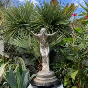Silver Lady Bronze Spirit Of Ecstasy Sculpture Deluxe Icon 75cm Marble Base MO 52 5 | Avant Garden Bronzes
