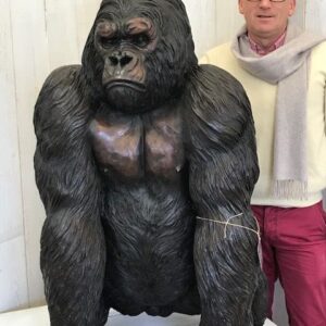 WI 17 Solid Bronze Gorilla Sculpture King Kong 121cm high 5 | Avant Garden Bronzes