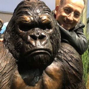 WI 17 Solid Bronze Gorilla Sculpture King Kong 121cm high 7 | Avant Garden Bronzes