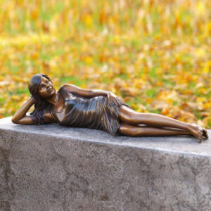 FIGI 58Fine Cast Bronze Sculpture Girl Lying 1 | Avant Garden Bronzes