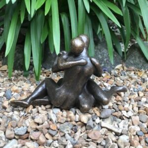 MO 24 Solid Bronze Sculpture Lovers Embrace 6 | Avant Garden Bronzes