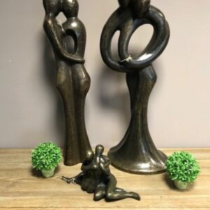 Mixed Fine Cast Solid Bronze Sculpture Abstract Lovers 3 | Avant Garden Bronzes
