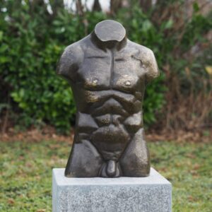 Modern Masculine Bust 56cm Solid Bronze Sculpture 1 | Avant Garden Bronzes
