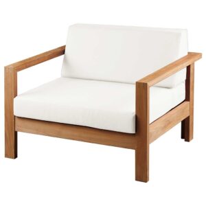Linear Armchair Lounge Deep Seating Solid Teak by Barlow Tyrie 1 | Avant Garden