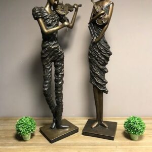 FIWO 22 Solid Bronze Violinist Sculpture 2 | Avant Garden Bronzes
