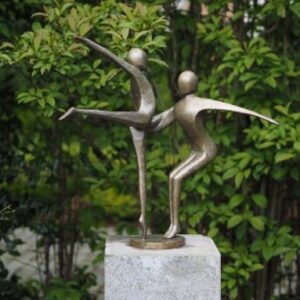 MO 27 Fine Cast Solid Bronze Sculpture Modern Dancing Couple 5 | Avant Garden Bronzes