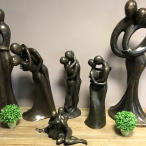 Mixed Fine Cast Solid Bronze Sculpture Abstract Lovers 4 | Avant Garden Bronzes