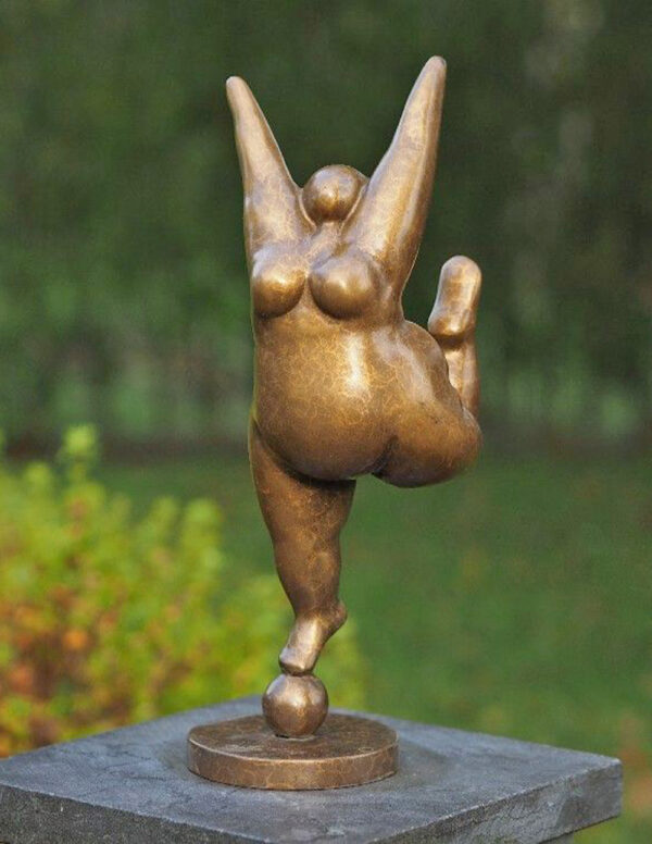 FIWO 50 Bronze Sculpture Belle Fleur Nouveau Nude Lady Dancing 37cm | Avant Garden