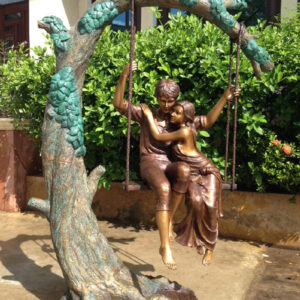 FIBO 48 Solid Bronze Young Love Sculpture 160x80x120cm 4 | Avant Garden Bronzes