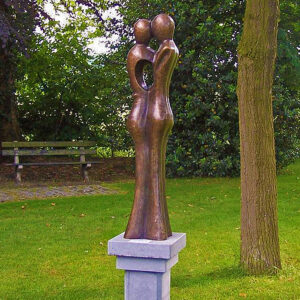 AB 5 Solid Bronze Abstract Lovers Kiss 80cm Sculpture 1 | Avant Garden Bronzes