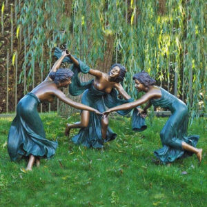 FIWO 41 Fine Cast Solid Bronze Sculpture Women Dancing Trio 125 x 165cm 2 | Avant Garden Bronzes