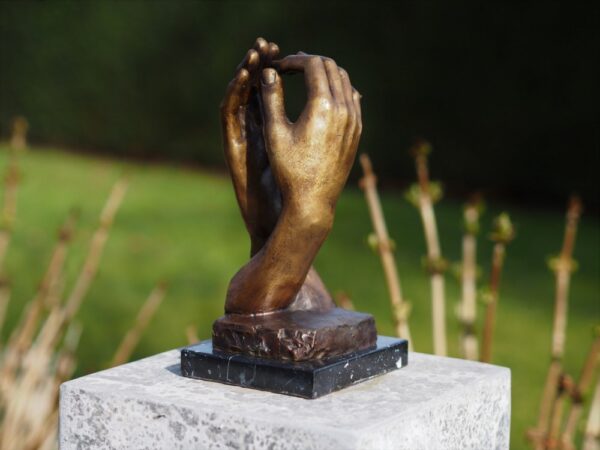Cathedral Clasping Hands By Rodin Solid Bronze Sculpture 1 | Avant Garden Bronzes