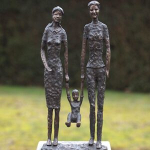 MO 2 Modern Family Solid Bronze Sculpture 1 | Avant Garden Bronzes