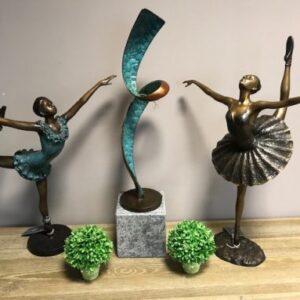 Ballerinas & Ribbon of Love Bronze Sculptures 1 | Avant Garden Bronzes