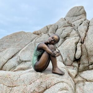 Girl In Swimsuit Solid Bronze Sculpture 4 | Avant Garden Bronzes