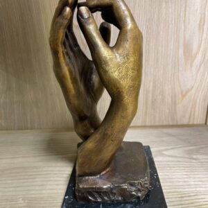 Cathedral Clasping Hands By Rodin Solid Bronze Sculpture 2 | Avant Garden Bronzes